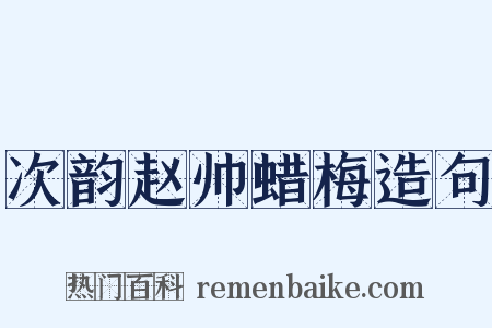 次韵赵帅蜡梅造句是什么意思的图片